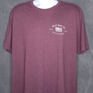 Ariat Boot Co. Mens Graphic T-Shirt XXL Short Sleeve Heathered Maroon Tee